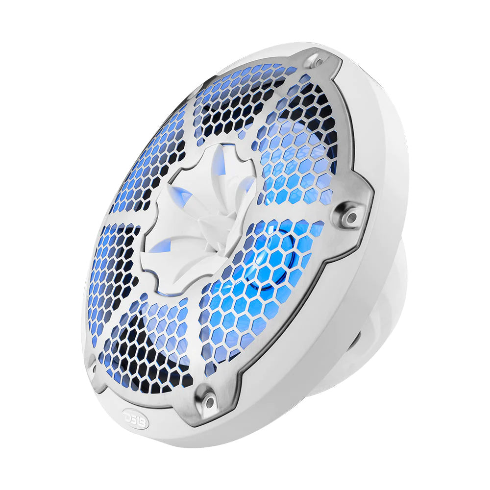 DS18 HYDRO 10" 2-Way Speakers w/ RGB LED Lights - White