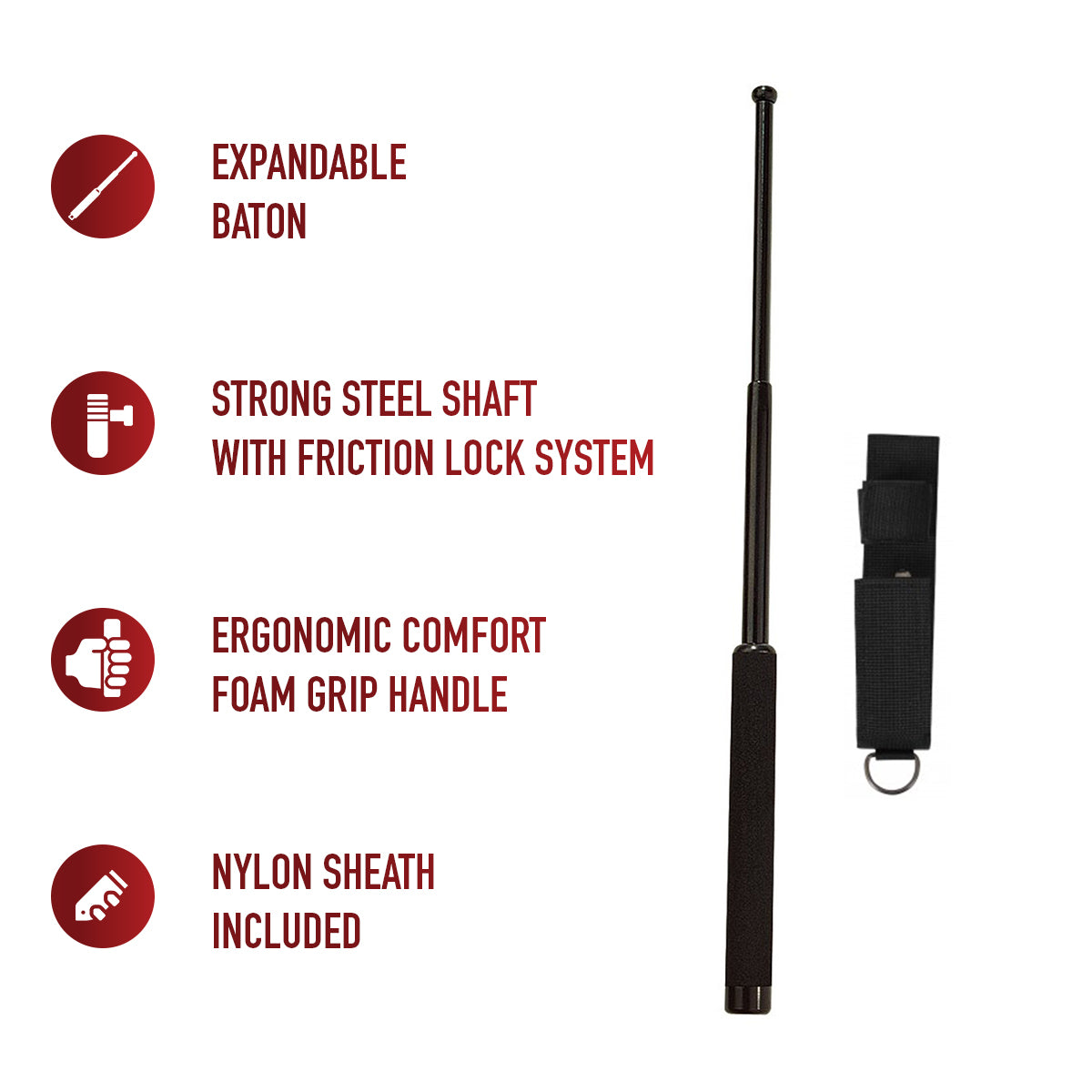 Rothco Expandable Baton With Sheath