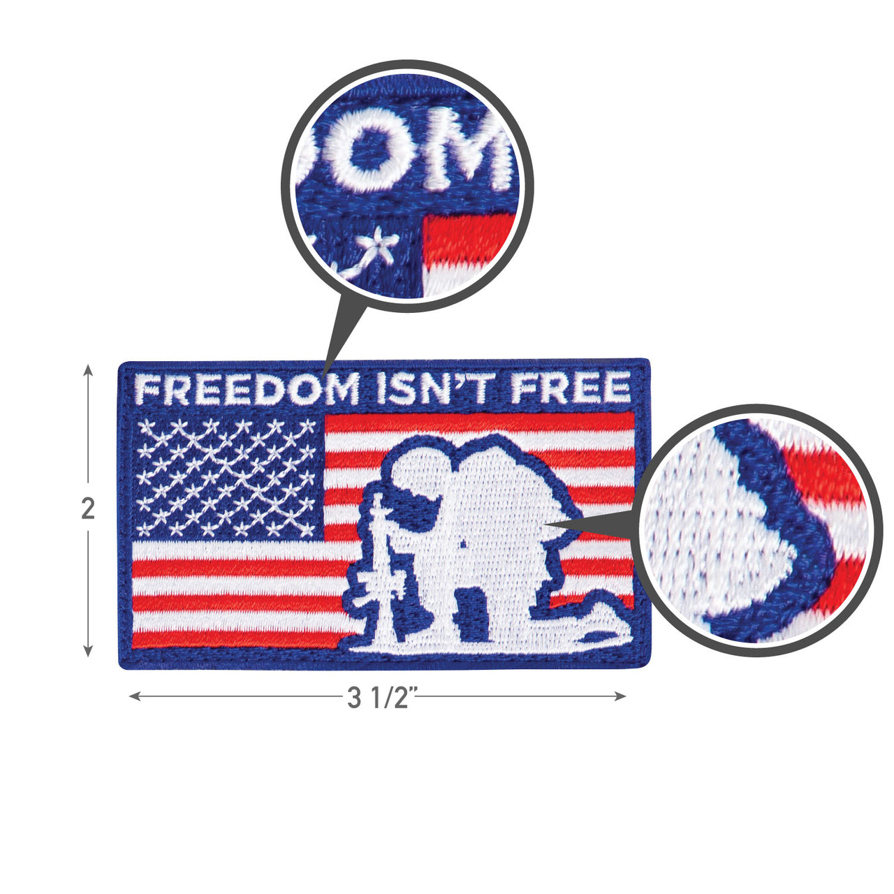 Rothco Freedom Isn't Free Patch With Hook Back