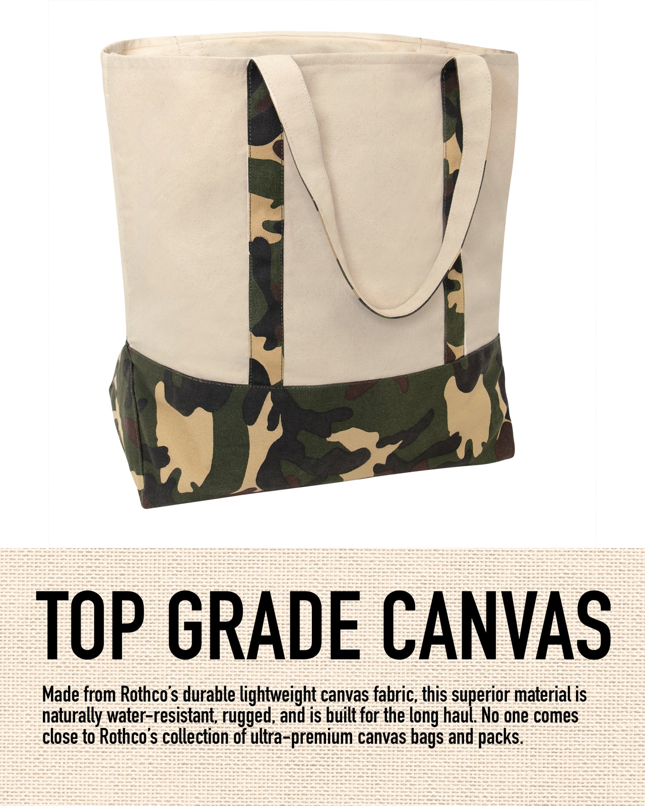 Rothco Large Camo Canvas Tote Bag