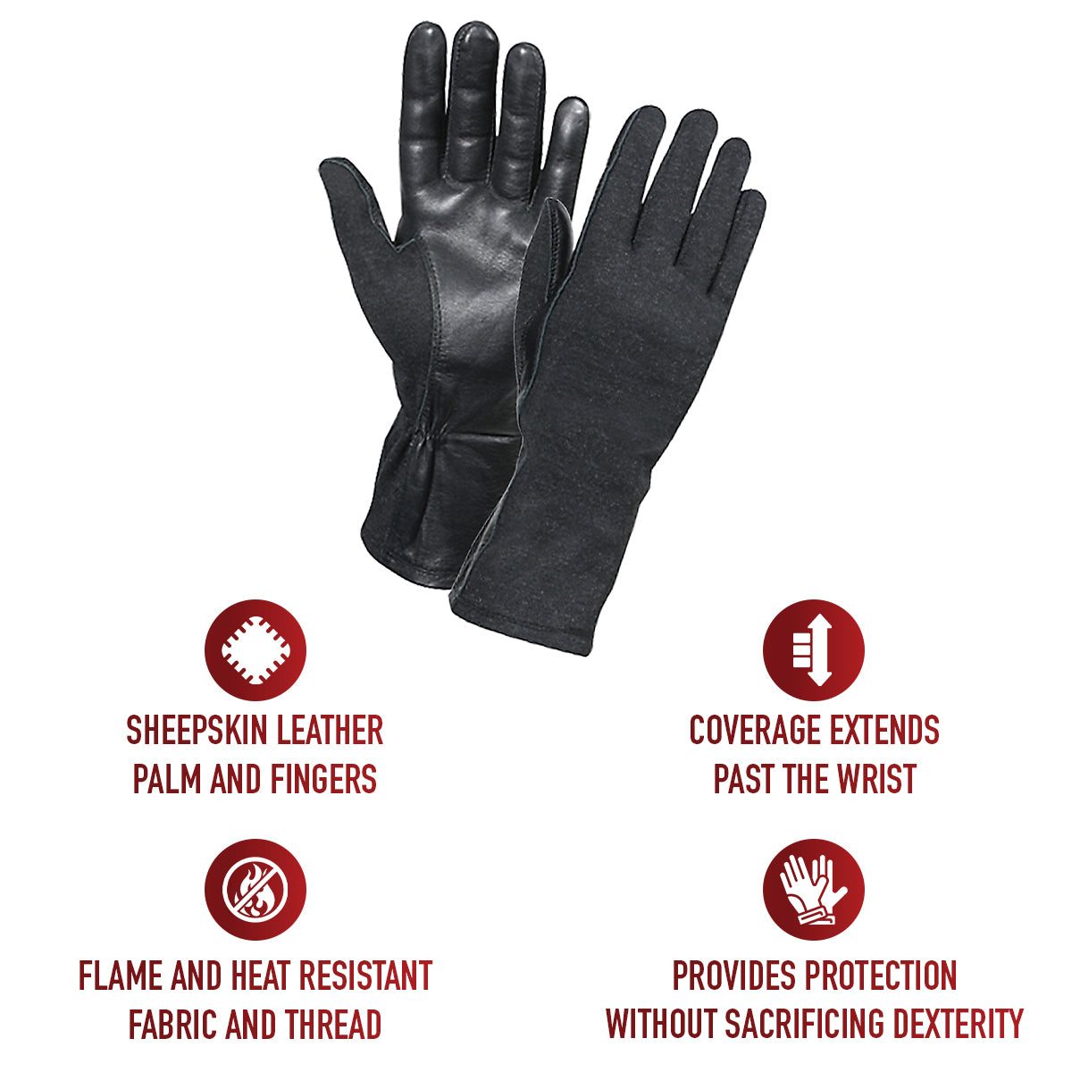 Rothco G.I. Type Flame & Heat Resistant Flight Gloves