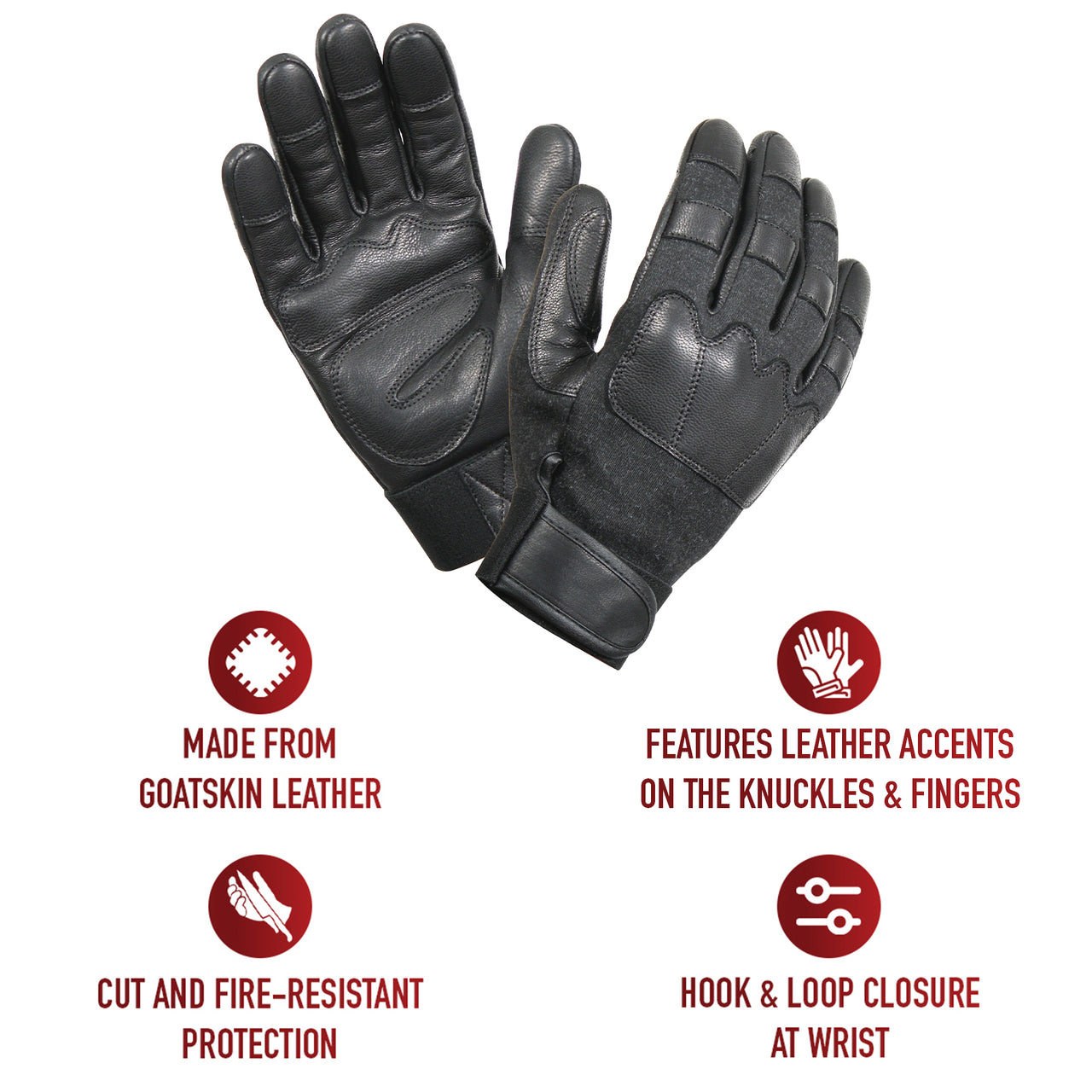 Rothco Leather Knuckle Gloves