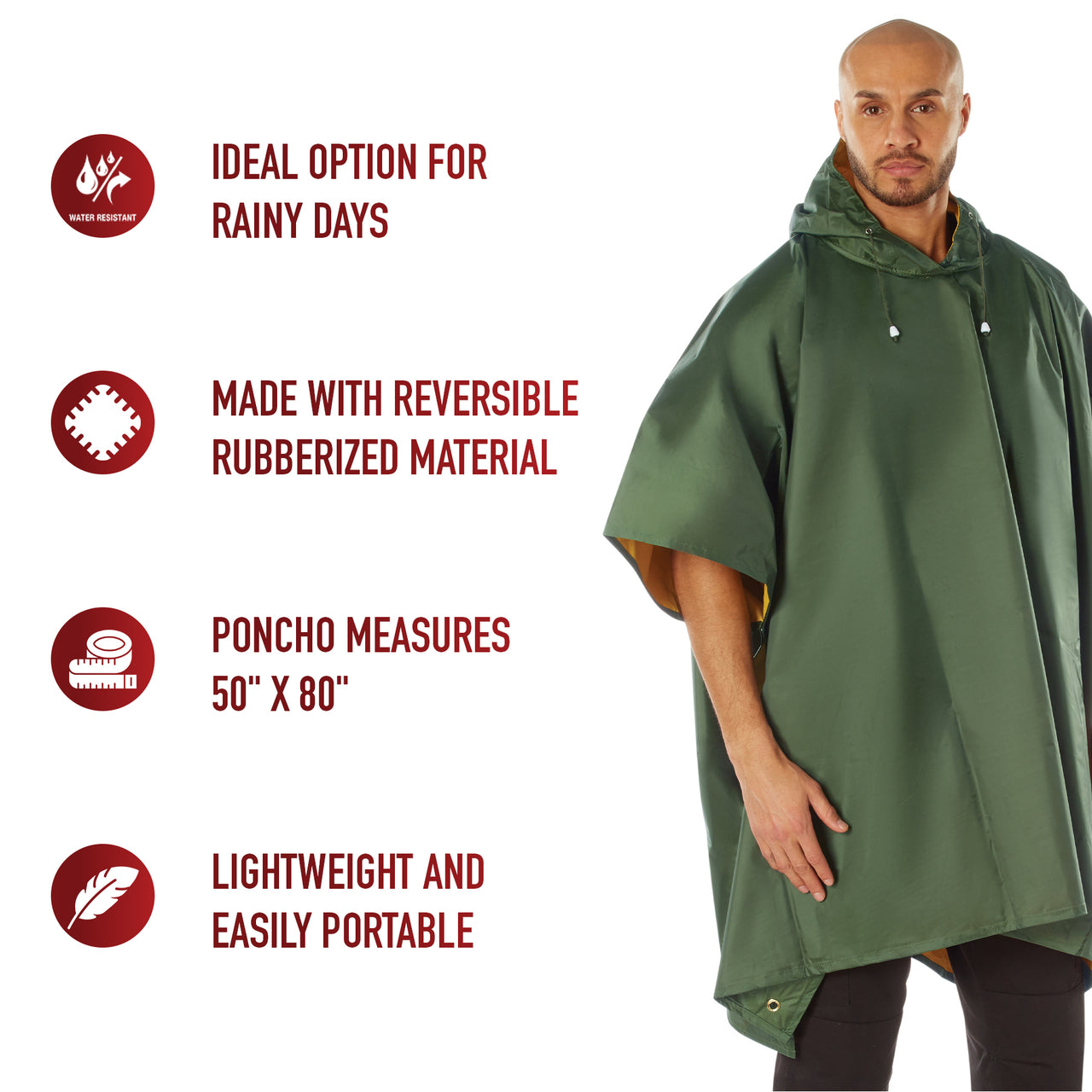 Rothco Reversible Rubberized Poncho