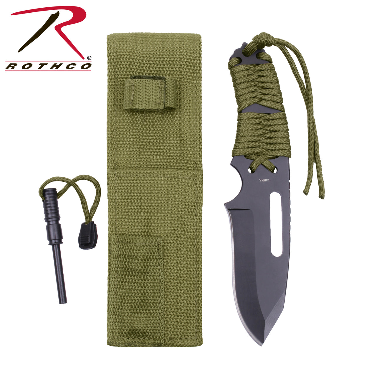 Rothco Large Paracord Knife With Fire Starter