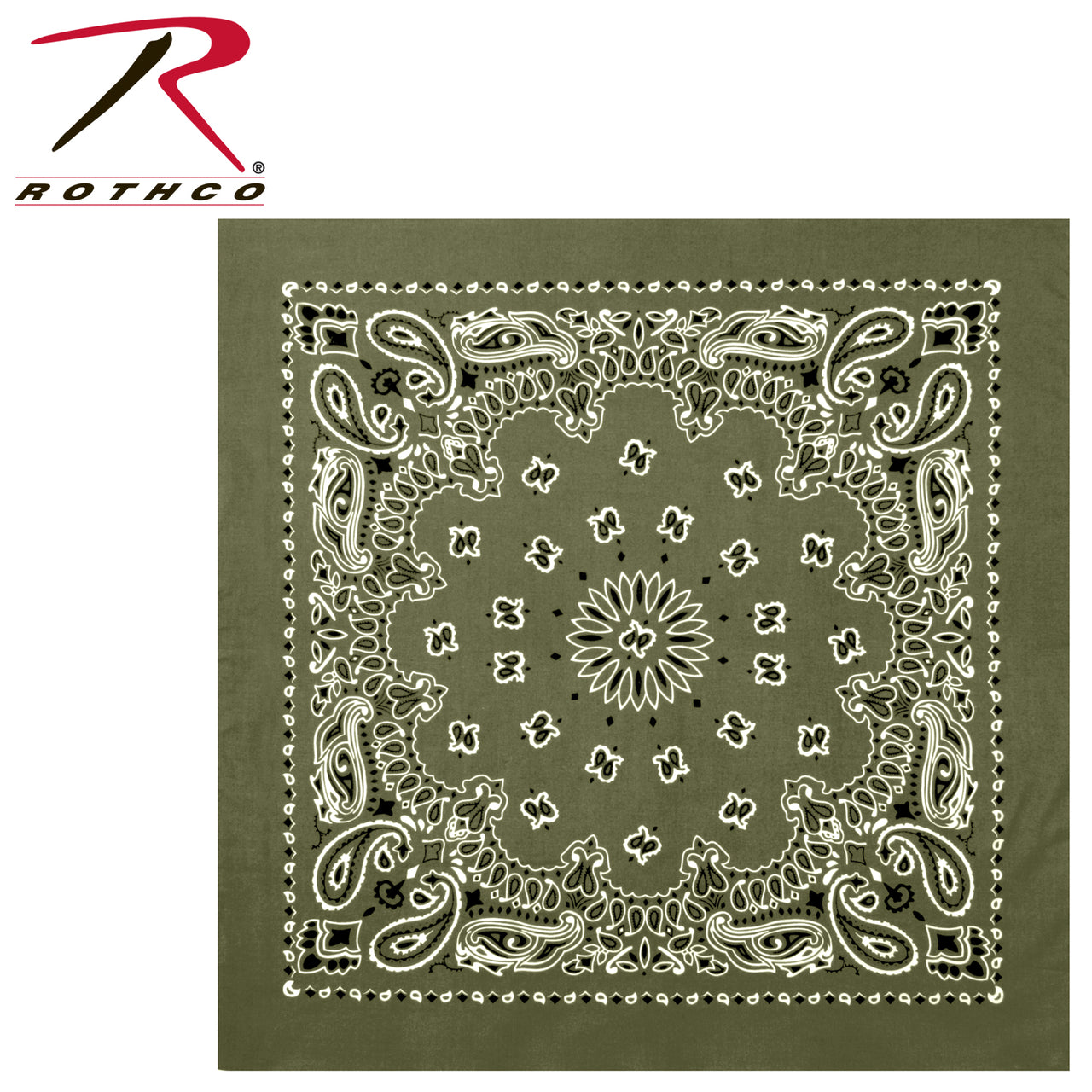Rothco Trainmen Paisley Bandana – Extra-Large - 27” X 27"