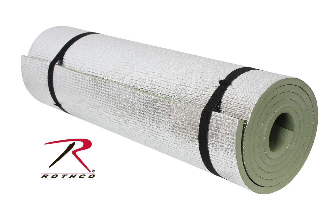 Rothco Thermal Reflective Sleeping Pad with Ties - Olive Drab