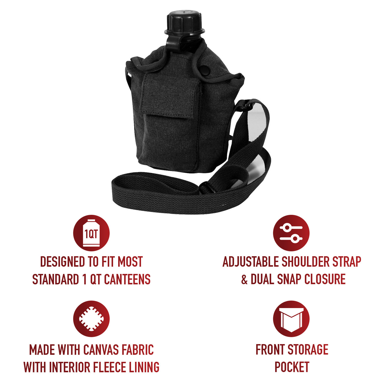 Rothco Vintage Canvas Carry-All Canteen Cover With Shoulder Strap