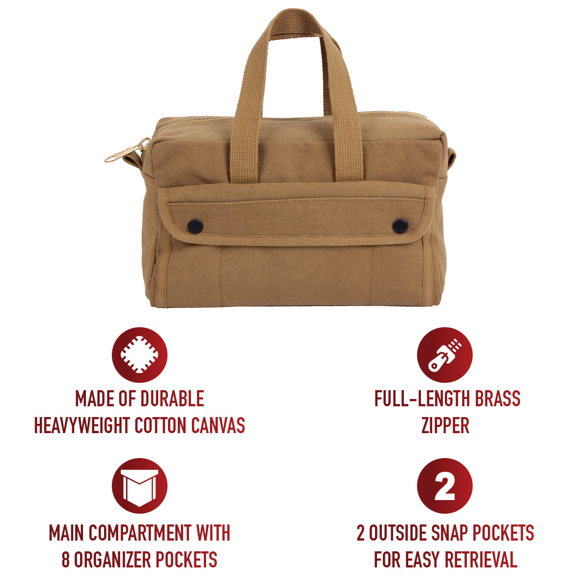 Rothco Mechanics Tool Bag With Brass Zipper