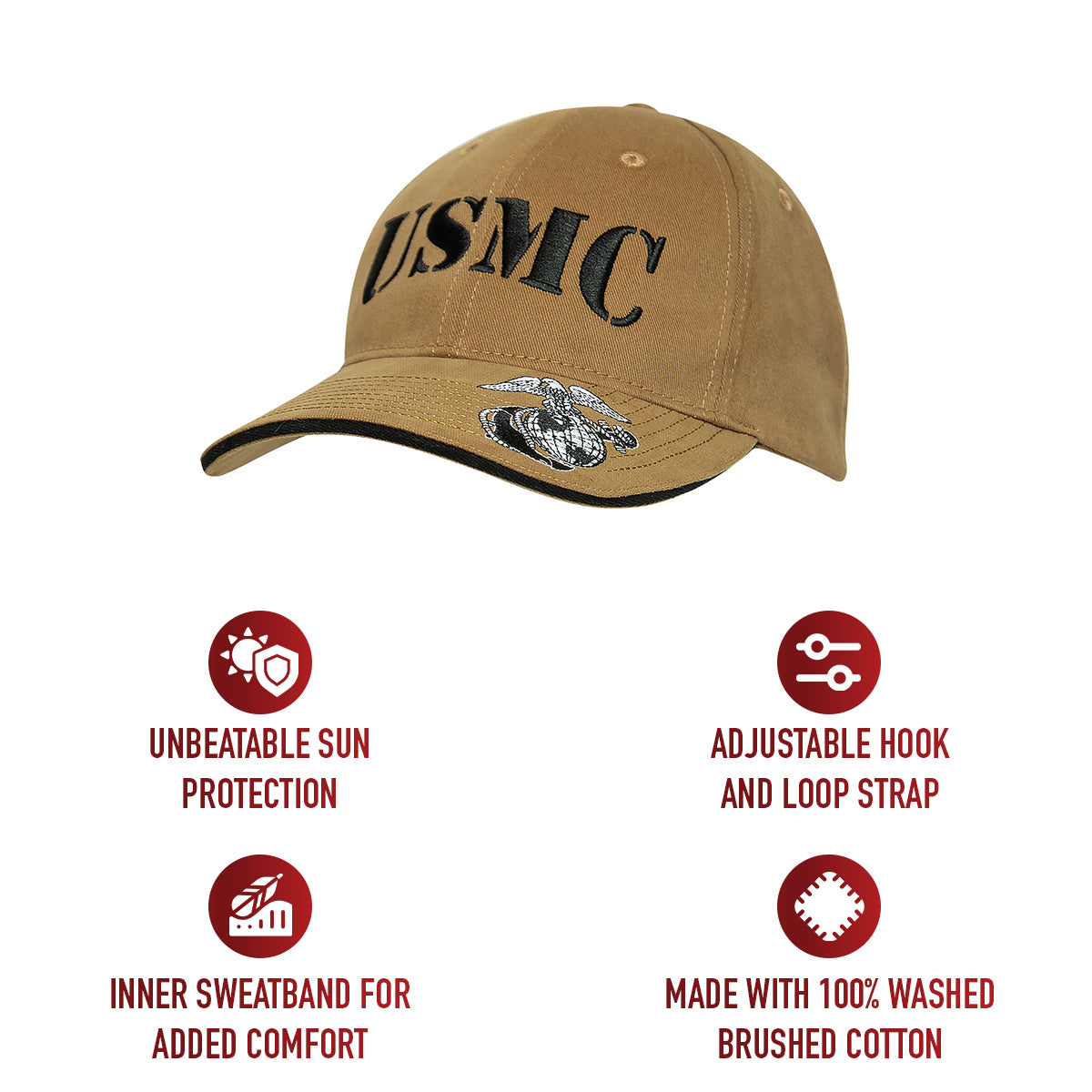 Rothco Deluxe Vintage USMC Embroidered Low Pro Cap