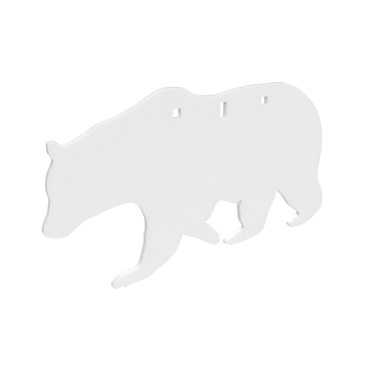 B/c Ar500 3/8" Silhouette Bear Wht