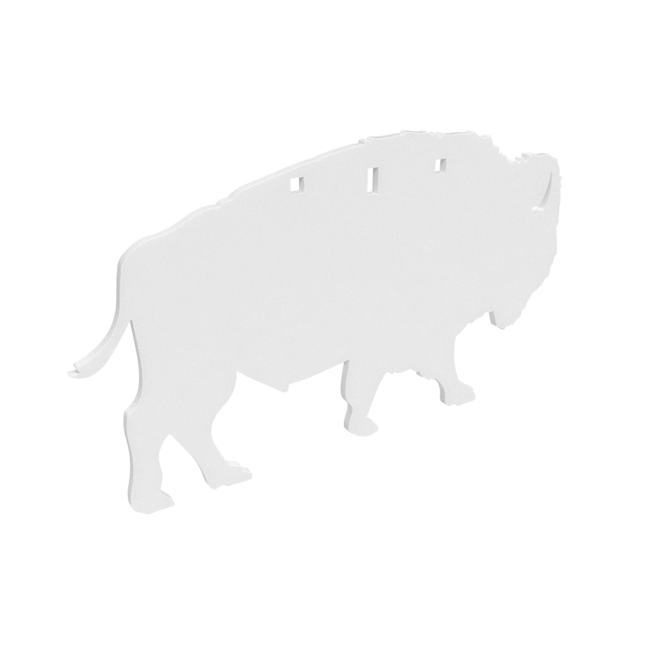 B/c Ar500 3/8" Silhouette Bison Wht