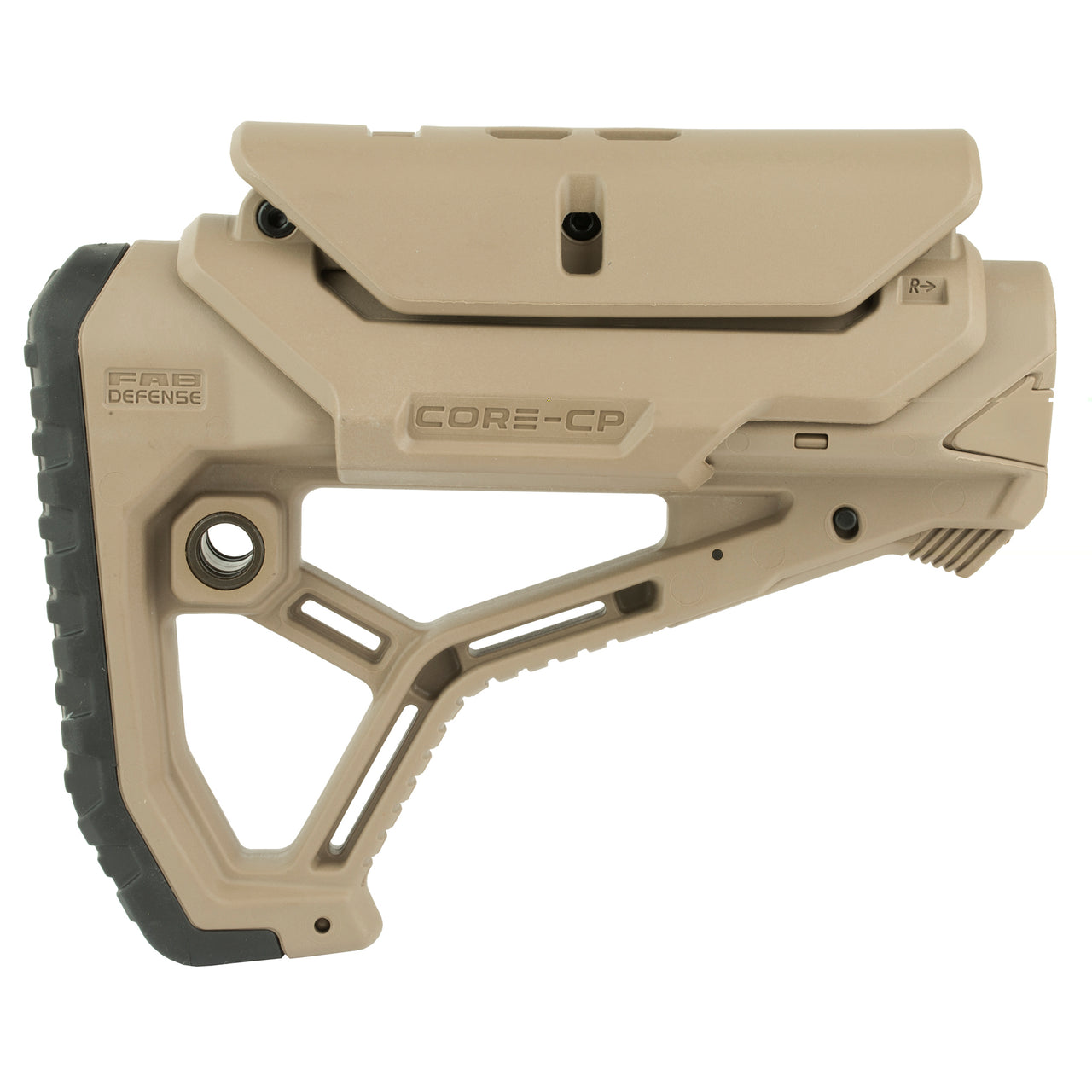 Fab Def Ar15 Stock W/cheek Rest Tan