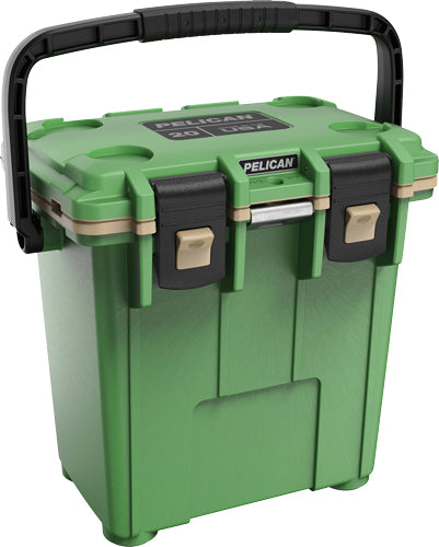 Pelican Coolers Im 20 Quart - Hunter Green/tan Leg Cut Out!