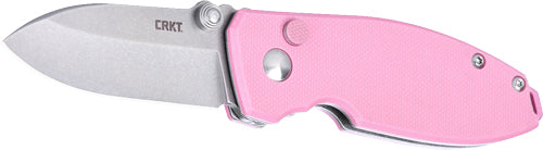 Crkt Squid 2.2" Fine Edge - Rose Quartz/ss Button Lock D2