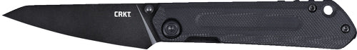 Crkt Straight 2.6" Plain Edge - Black/black G10 D2