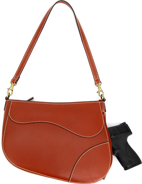 Cameleon Saddle Purse - Concealed Carry Bag Brown!