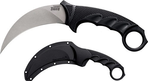 Cold Steel Steel Tiger 4.75" - Plain Edge Hooked Blade W/sht!