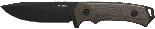 Woox Knife Rock 62 Fixed Blade - 4.25" Black Micarta Plain Hnd!