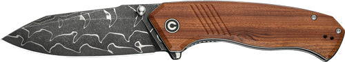 Civivi Knife Placoid 3.67" - Wood/dimascus Blade Liner Lock