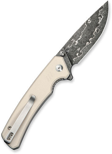 Civivi Knife Merit 3.28" Ivory - G10/damascus Liner Lock