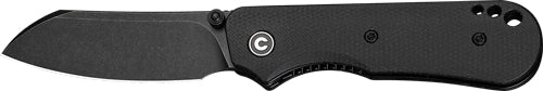 Civivi Knife Crabby 2.7" Black - Canvas Micarta Black Stonewash