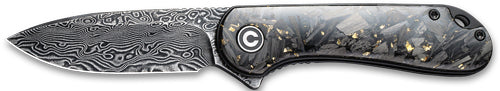 Civivi Knife Elementum 2.96" - Shredded Cbn Fbr/golden Dmscs