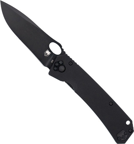 Cobratec Raven 3.25" Folder - Black D2 Steel W/lanyard Hole!