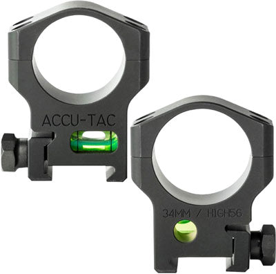 Accu-tac 34mm Scope Rings - Steel Flat Black<