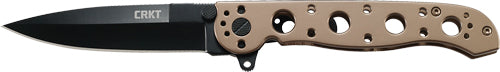Crkt M16-03bk 3.5" Plain Edge - Spear Point Black Blade Bronze