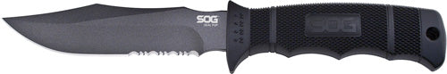 Sog Knife Seal Pup 4.75" - Black Serrated W/kydex Sheath