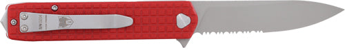Cobratec Medium Cayden 3.25" - Red/ss D2 Serrated Blade!