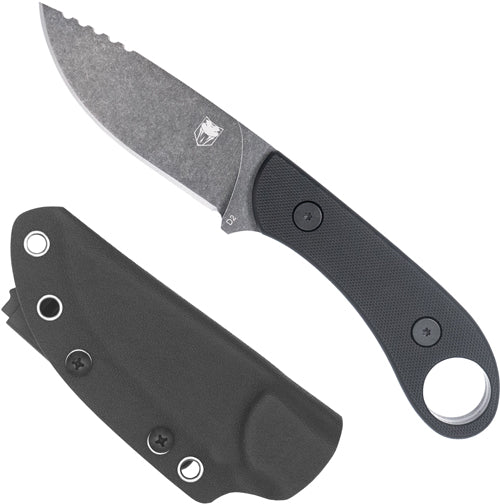 Cobratec D2 Skinner 3.75" Full - Tang Black G10 W/kydex Sheath